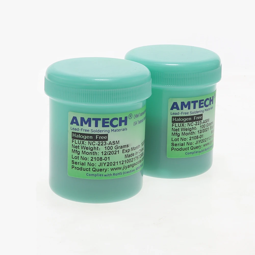 AMTECH-NC-223-ASM Tin Solder With Flux 100g 223 Flux Solder Paste for Soldering Bga Rework Station Welding Tools Flux Paste