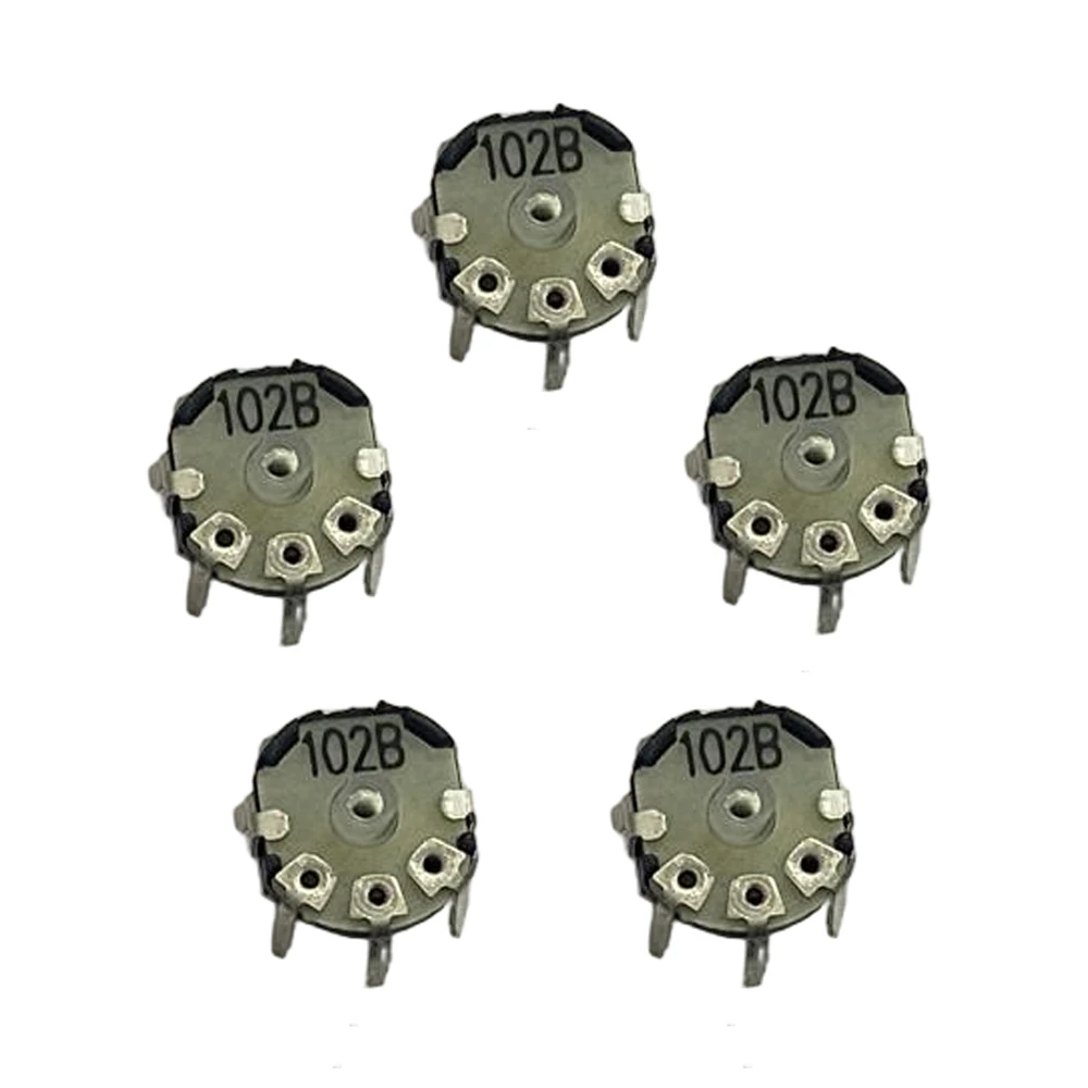 

5PCS RK08H Mini Adjustable Potentiometer 0.03W 50V AC/20V DC Potentiometer Single-turn B1K Volume Audio Radio Player Accessory