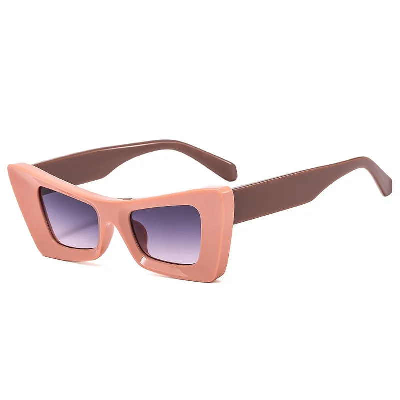 Nowe okulary przeciwsłoneczne damskie typu kocie oko, modne, vintage, kwadratowe, luksusowe okulary przeciwsłoneczne markowe, designerskie, z filtrem UV400, okulary ochronne Oculos