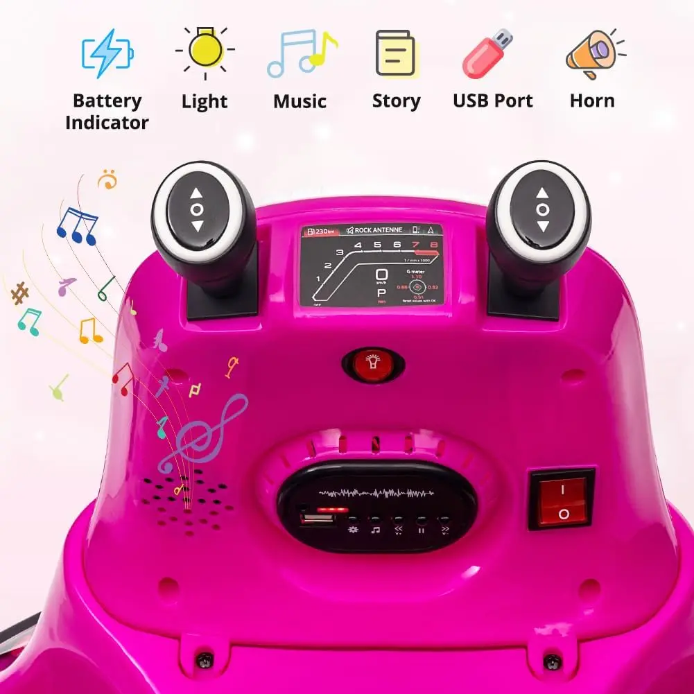 On Bumper Car, Electric Kids Ride On Car with Remote Control, Safety Belt, Music, Flashing Lights, 360 Degree Spin, 2 Drivi