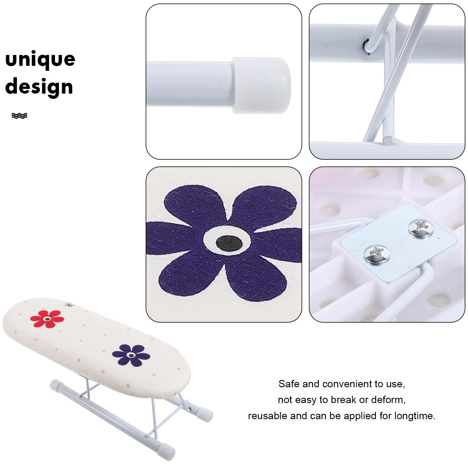 

Small Foldable Board Sleeve Frame For Home Portable Clothes Steaming Mat With Cloth Steel Tube Lightweight Space Saving