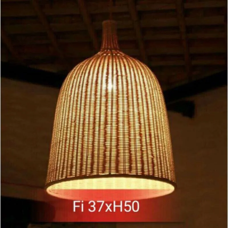 Handmade Bamboo Lamp Ceiling Lamp Shades Natural Guest Room Hotel Bamboo Chandelier Home Decoration Lighting Lamps