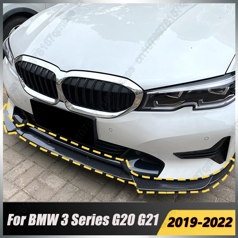 

Carbon Look Front Bumper Lip Splitters For BMW 3 Series G20 G21 330e 320d 318d 330d 320d 2019-2022 Tuning Body Kits