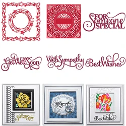 Get Well Soon With Sympathy Sentiments Metal Cutting Dies,Embossing Diecut For DIY Card Making Scrapbooking Crafting Supplies