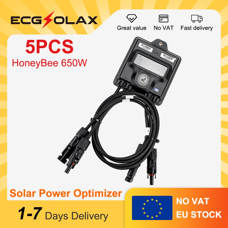 ECGSOLAX 650 W * 5 pièces optimiseur de puissance PV MPPT 12 V-75 V entrée Ip68 surveillance de panneaux solaires en temps réel optimisation de l'alimentation PV