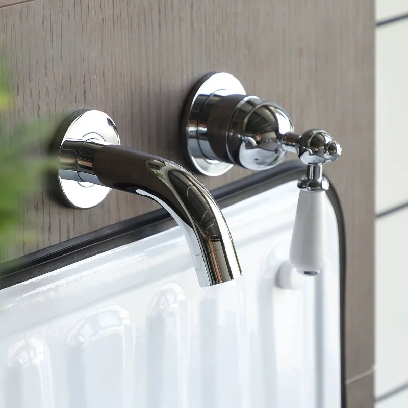 European Medieval Industrial Style Retro Steel Plate Enamel Sink Wall Mounted Installation Casualfashion Designer Products