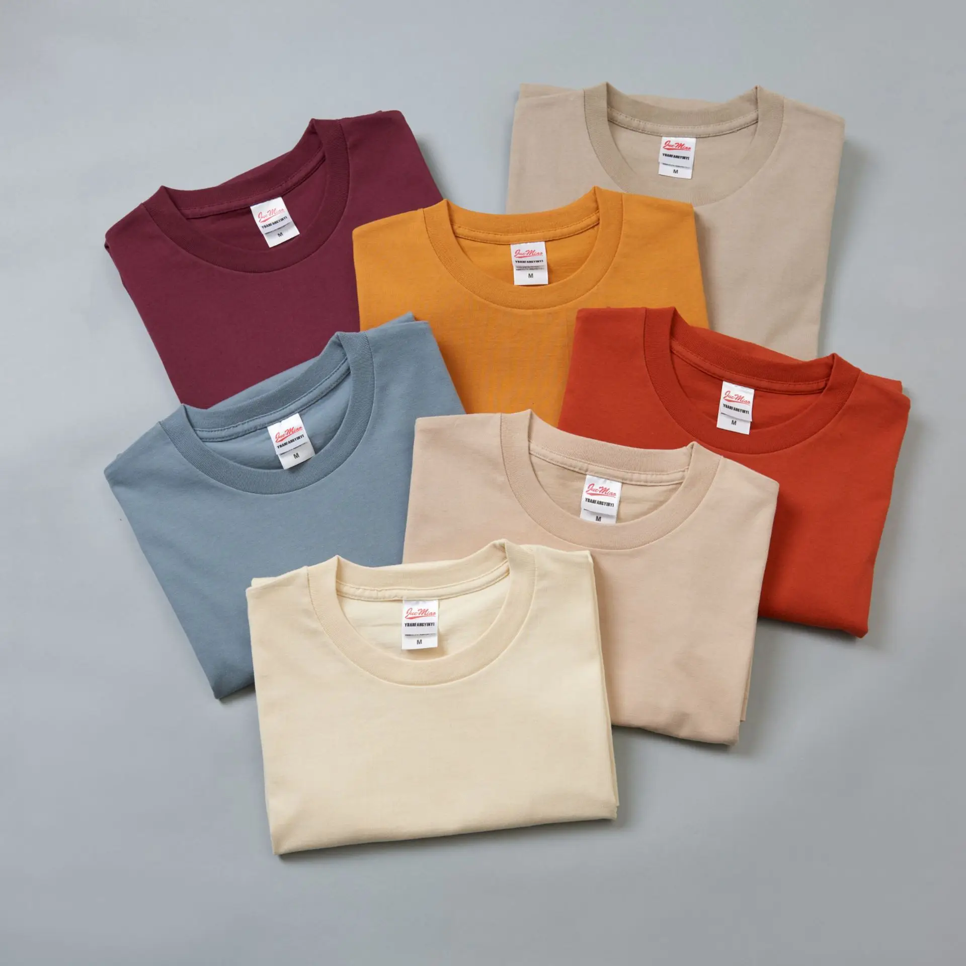 MRMT 2024 Brand New Men\'s t shirt t-shirt for male Tops + tshirt 100%cotton blank shirts round neck short sleeve Solid color