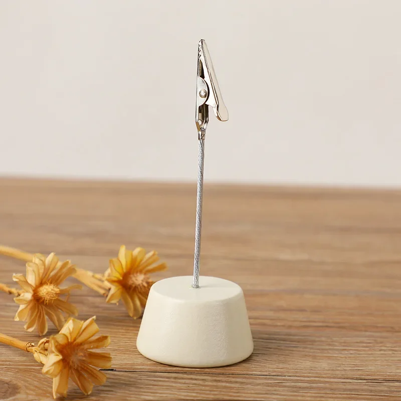 1PC Memo Clip Holders Place Card Stand Metallic Table Number Stand Photo Paper Clamp Romantic Photo Clip Desktop Decoration