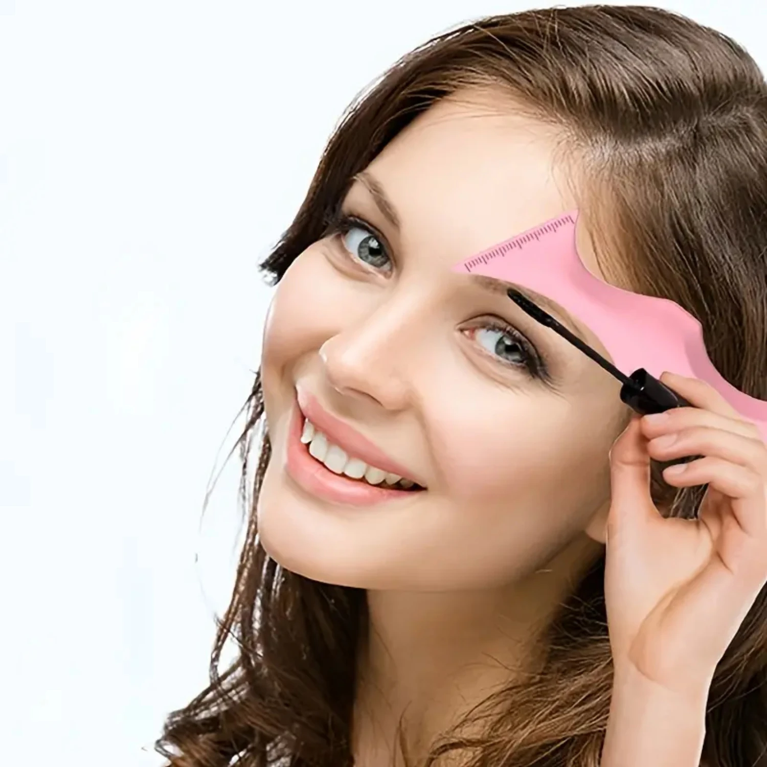 Beginners 5-in-1 siliconen herbruikbare eyeliner-stencils voor nauwkeurige gevleugelde ogen, schone make-uptools voor wimperscherm, wenkbrauwscher