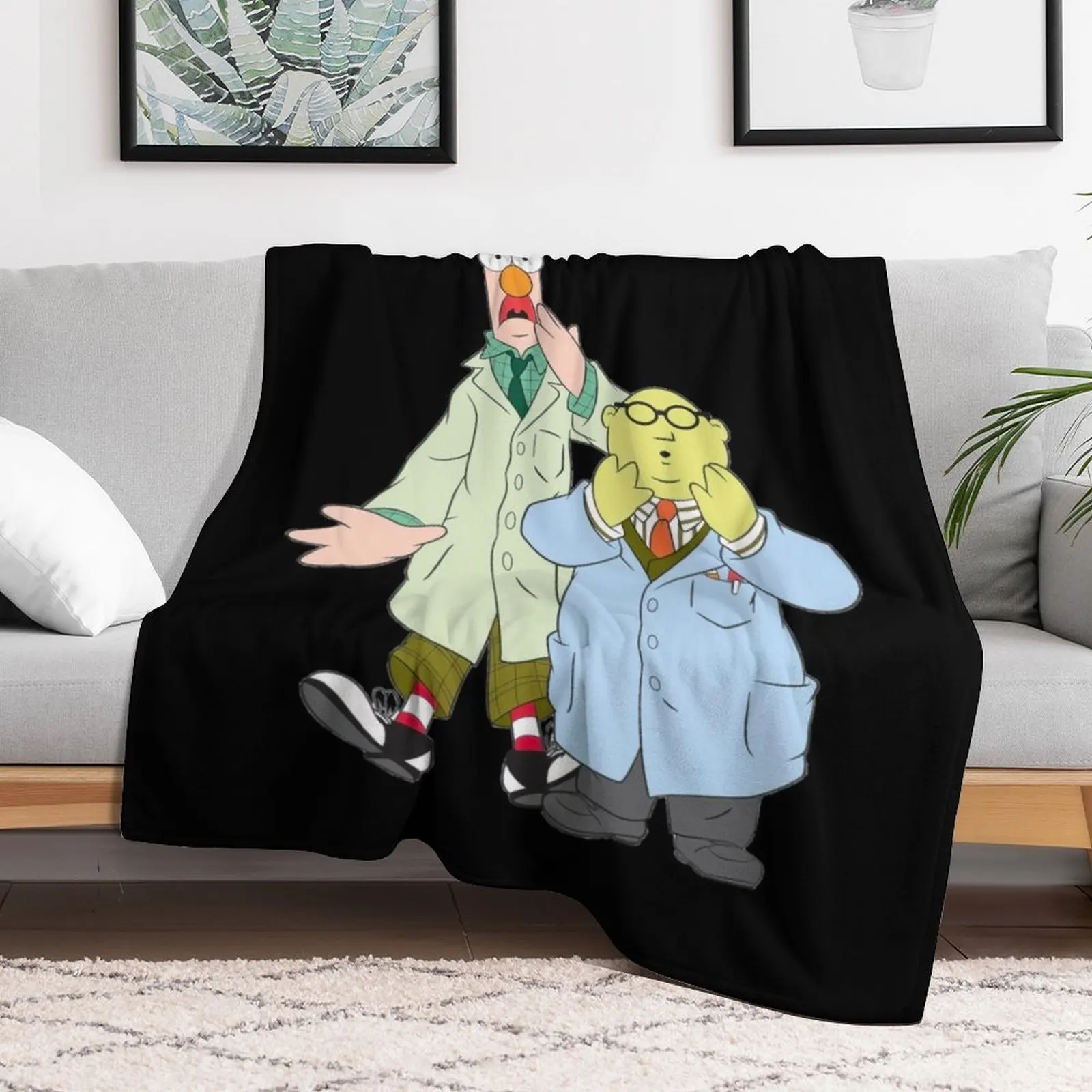 Beaker and Dr. Bunsen Honeydew The Muppets Show Throw Blanket Hair Weighted Blankets