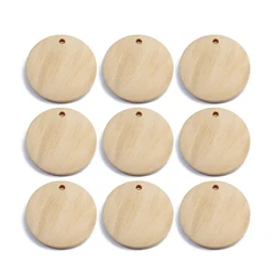 10-20Pcs/Lot Natural Round Wood Slices Wooden Blank Disc Round Pendent Base Round Unfinished Wooden Discs For DIY Jewelry Making