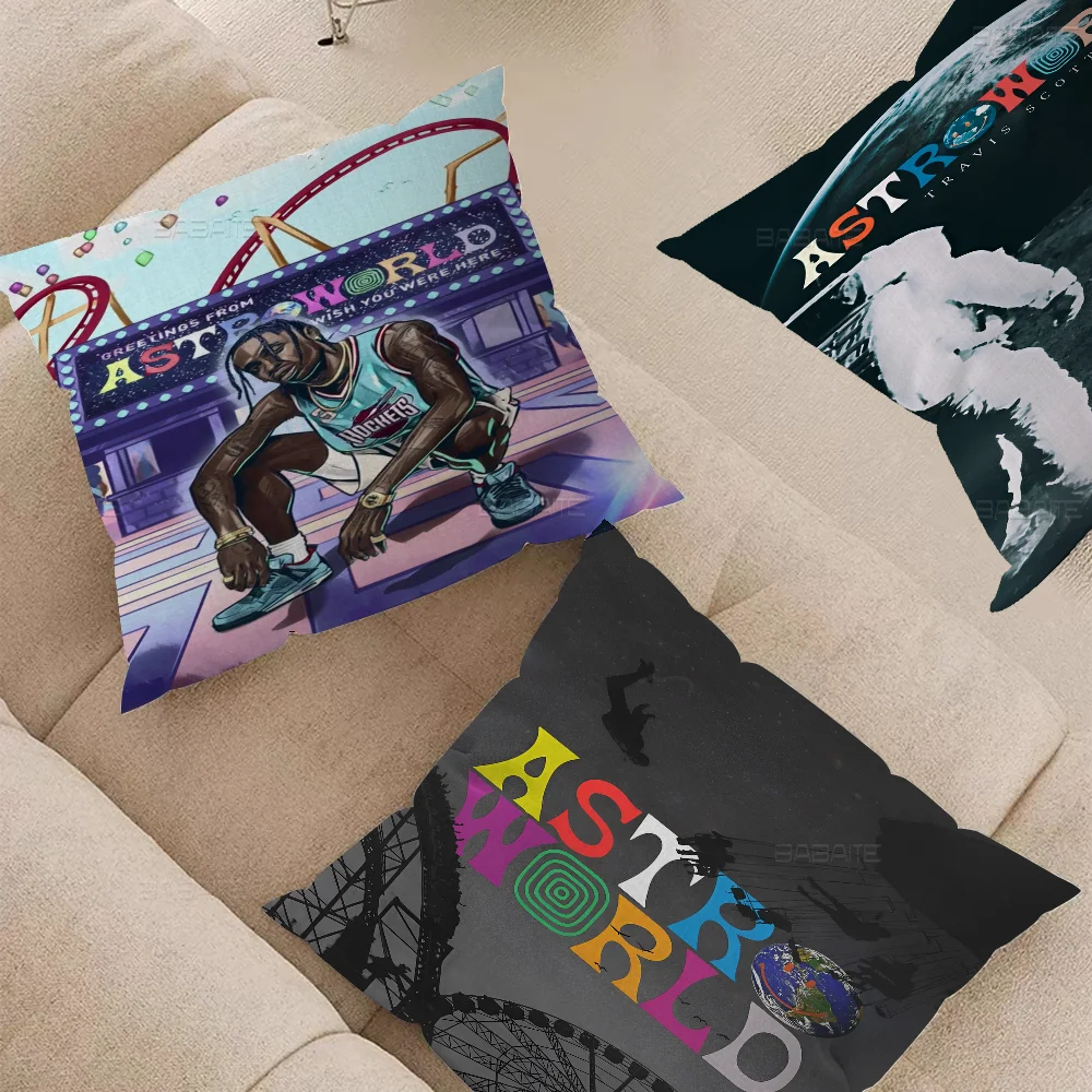 Travis Scott Rodeo Astroworld Cushion Cover Pillow Cover Decor Pillowcase Printed Cushion Case For Couch