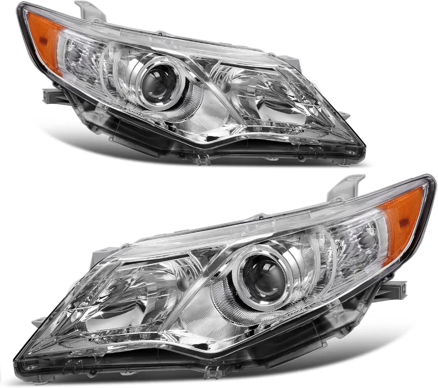 

Headlight Assembly Compatible with 2012 2013 2014 Camry L/Le/Xle/Hybrid (Not Fit SE/SE Sport/Hybrid SE) Headlamp with Amber Refe