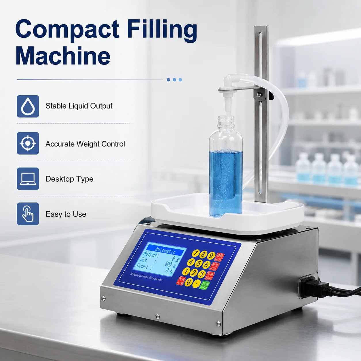CE Certified Automatic Small Filling Machine High Quality Liquid Filler