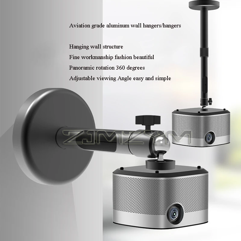 Ceiling Wall Projector Stand Folding Aluminum Alloy  Bracket Horizontal 360° Rotation, Vertical 90° Adjust Holder