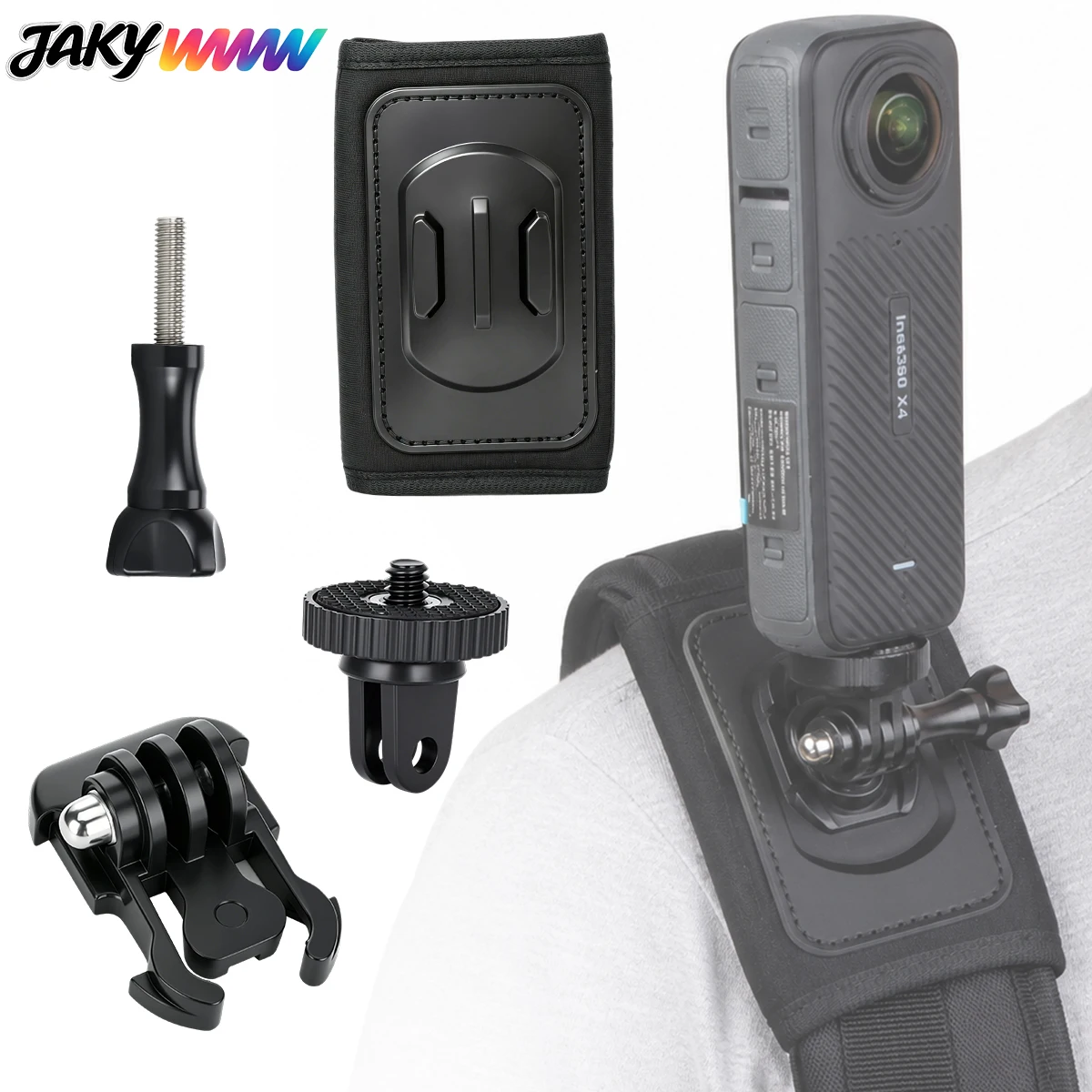 Universal Shoulder Backpack Strap Mount Kit for GoPro Insta360 X5 X4 X3 DJI Osmo Action Camera Accessory