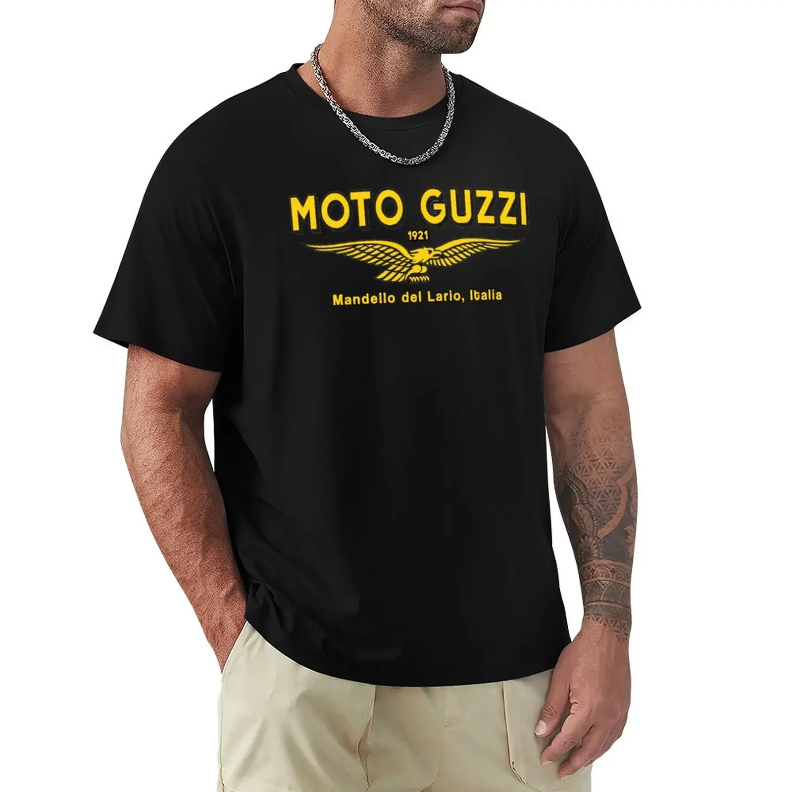 beach man t shir men Hot Sale New Arrival t Moto Guzzi. Mandello del Lario. 1921 funny t shirts o-neck slim fit for men cotton