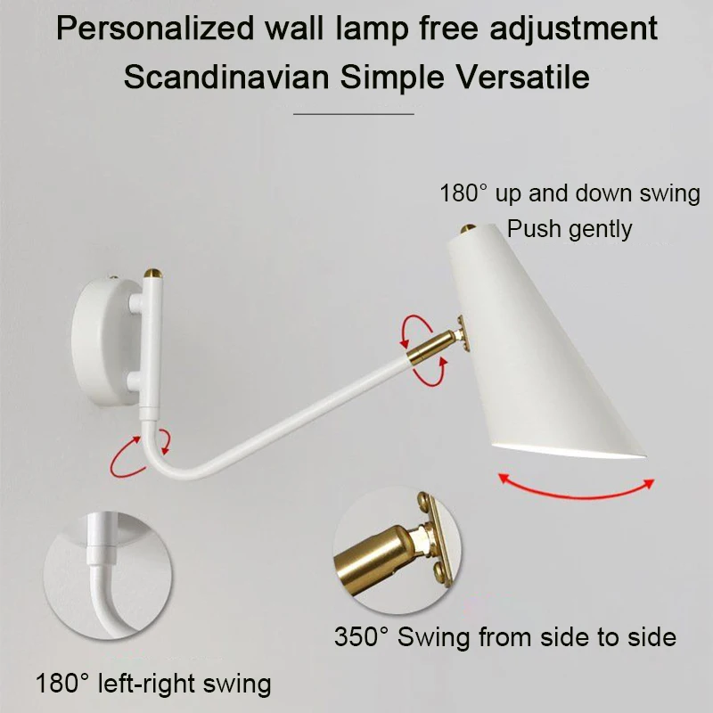 Led Interior Wall Light Nordic Bedroom Bedside Lamp Luxury Living Room TV Background Wall Modern Home Decoration Wall  Lightings