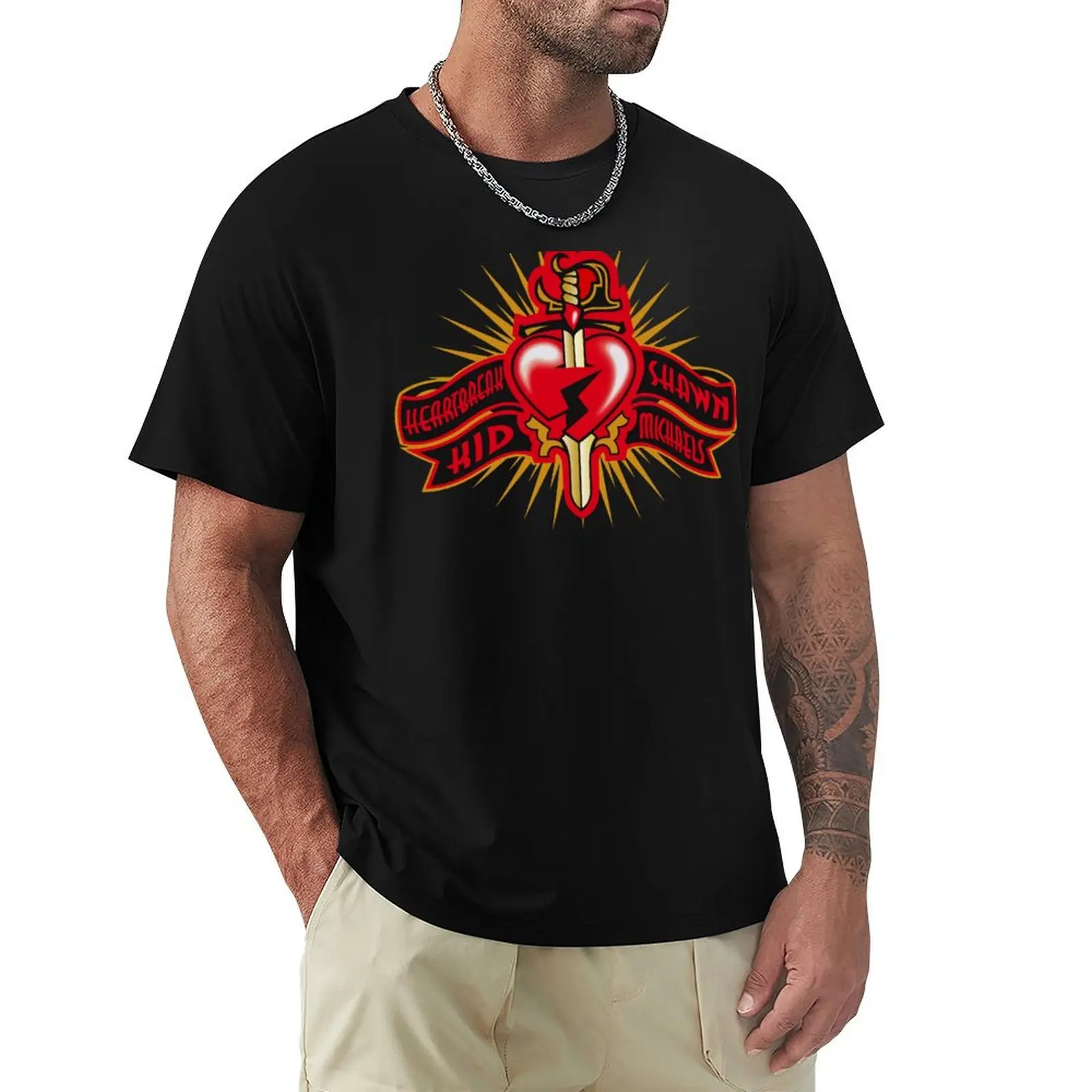 

Shawn Michaels Heartbreak Logo T-Shirt T-shirts man quick-drying anime tshirt mens graphic t-shirts