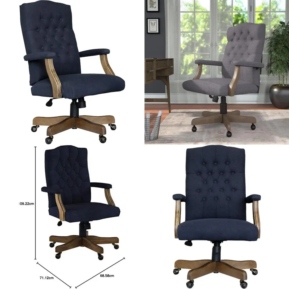 كرسي تجاري تنفيذي باللون الكحلي 28d × 27w × 47h أثاث مكتبي عالي الجودة للرئيس #1