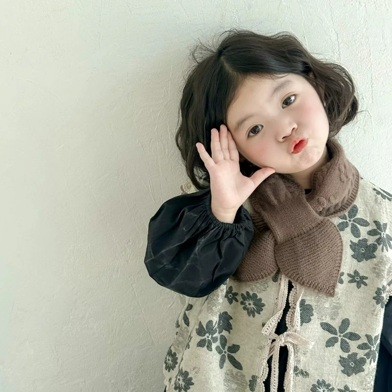 Jesienno-zimowy szal w jednolitym kolorze, ciepły szal dziergany, miękki i przyjazny dla skóry, nie podrażnia twarzy, prosty styl.