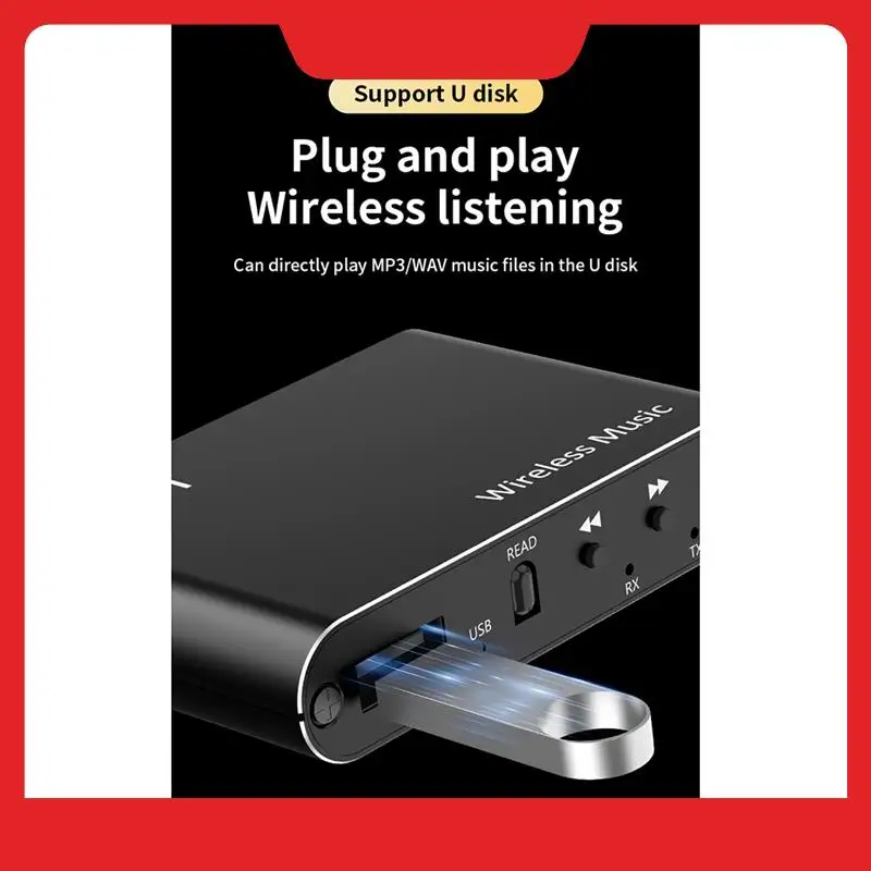 Bluetooth 5.4 Audio Adapter Aux Bluetooth Receiver Transmitter 2 In 1 Wireless Music Amplifier Support USB Playback