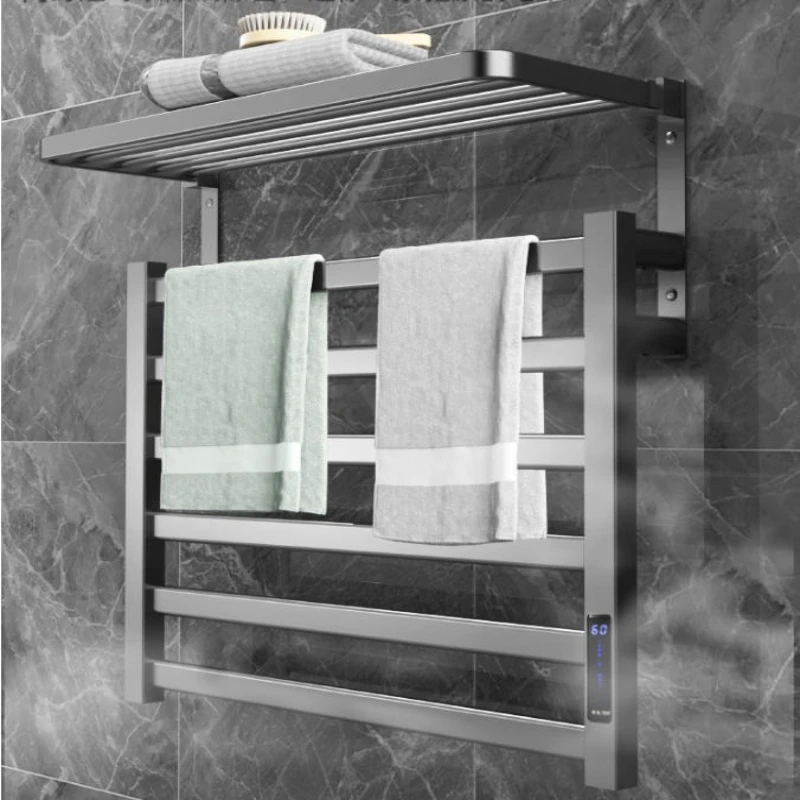 

Quick Drying Waterproof Electric Towel Rack Intelligent Constant Temperature Uniform Heating Towel Warmer Bathroom Fixture