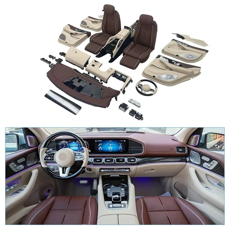 New Design Kingkong Leather Interior Kit Upgrade to for Maybach Interior for GLS400 GLS450 GL500 GL450 GL400 X167 X166