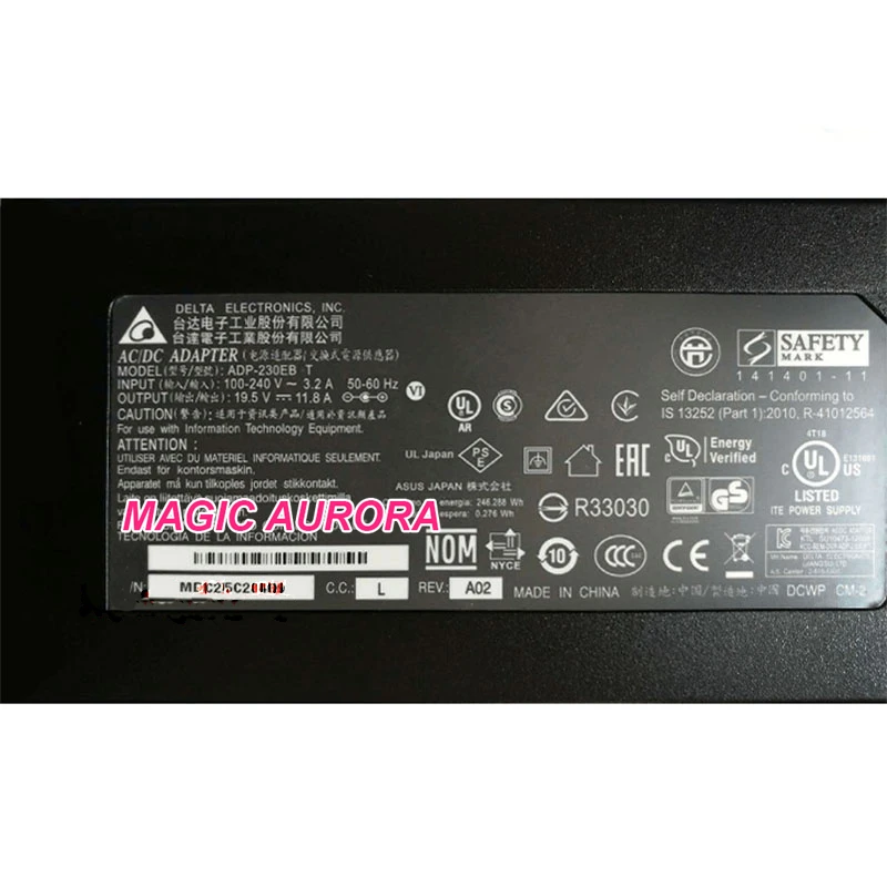 Imagem -03 - Genuíno Adp230eb t para Asus Carregador de Computador 19.5v 11.8a 230w Adaptador do Portátil para Asus Rog G750jh G750jz G20aj G752vs G751jy