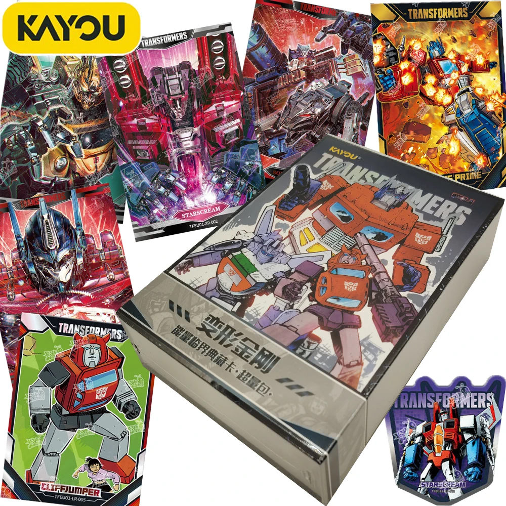 

Genuine KAYOU Transformers Collection Cards Unique Surprise Creative Autobot Character Rare Cards Animated Peripheral Toys Gifts