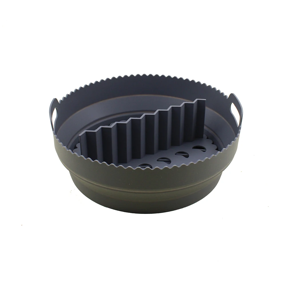 Food Safe Silicone Pot Air Fryer Liners Reusable Heat Resistant Reasonable Price Eazy Clean Air Fryer Silicone Liners