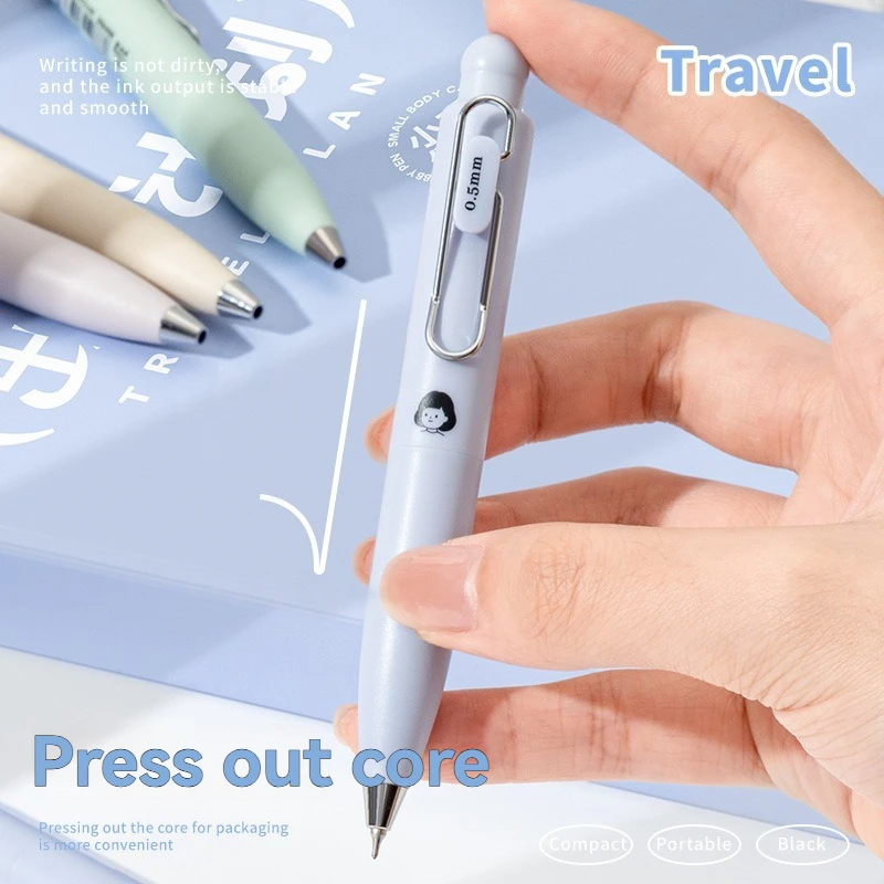 1 قطعة هلام القلم جيب قلم محايد اللون جيب جيب صغير السمين القلم التجفيف السريع الأسود الكتابة السلس المحمولة القلم قلم توقيع #2