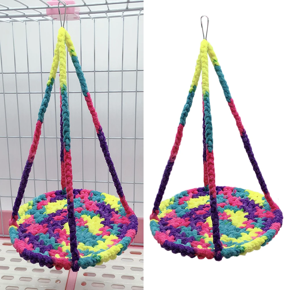 

Hamster Nest Hideout Hanging Bed Hammock Pet Hut Small Squirrel Hanging Hamster Hammock Woolen Yarn Soft for Guinea