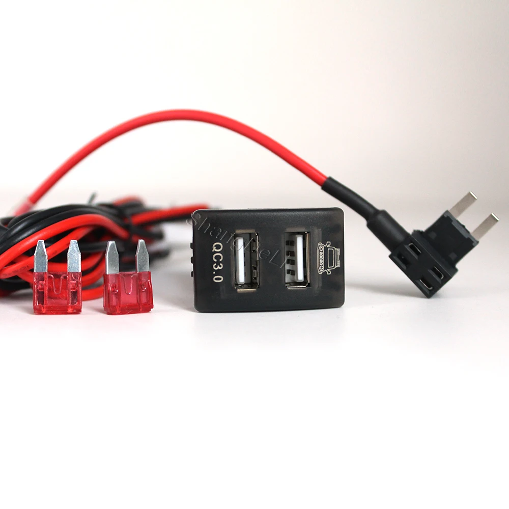 1PC For Suzuki Jimny Modified Dual QC3.0 USB Charger Socket Phone Charge Adapter Outlet Car Accessories - view 6
