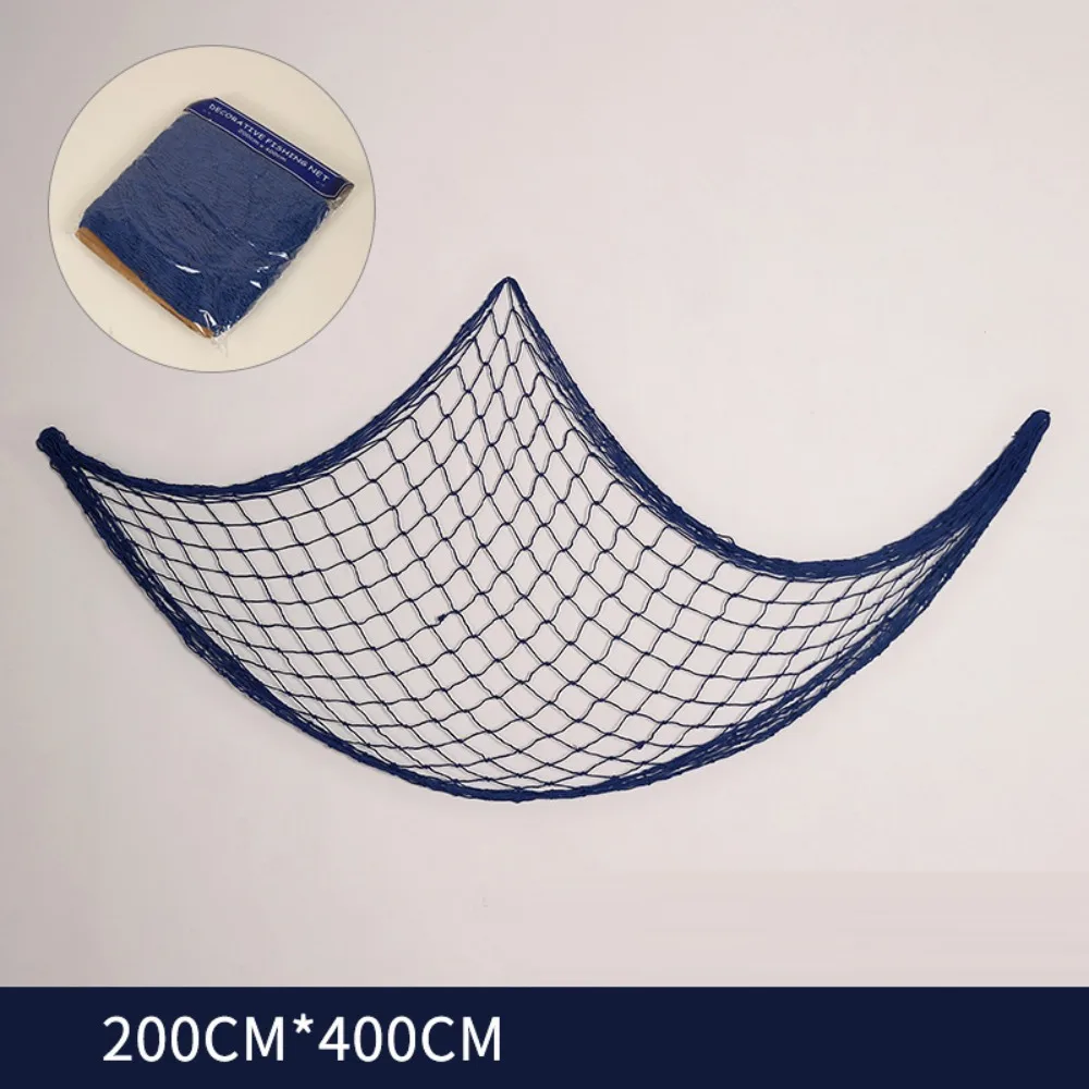 

Wall Mounted Photo Hanging Fishing Net with Shells Multi-size Net Display Wall Decor Coastal Style Bohemian Beach Theme Decor