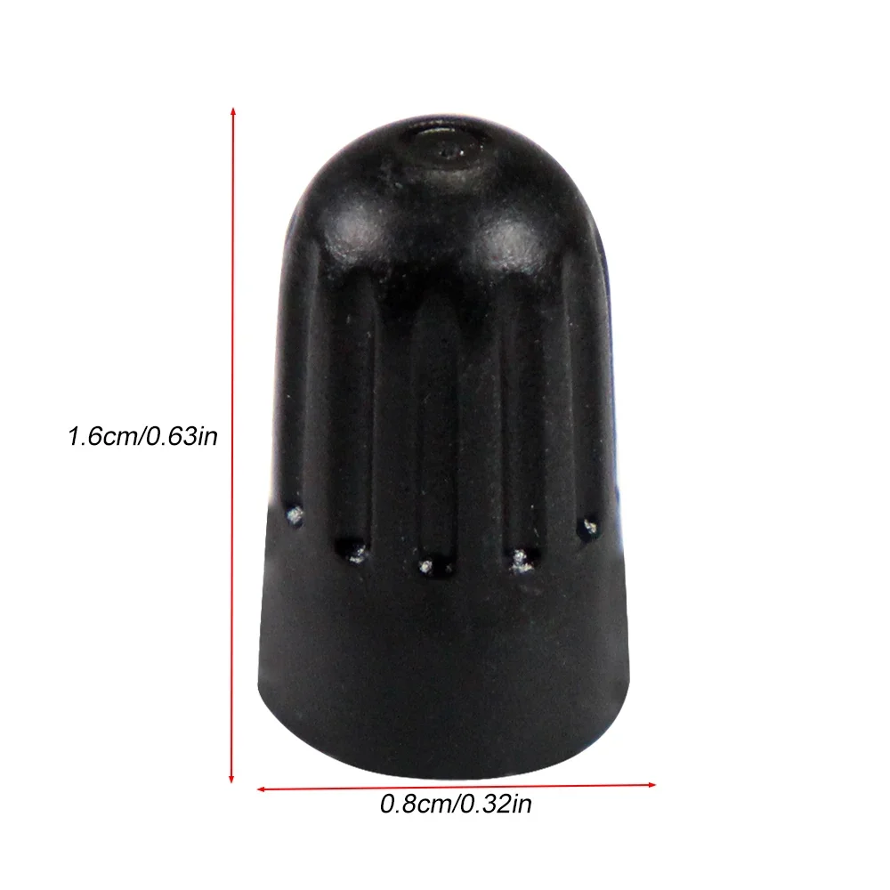 Black Plastic Tire Valve Stem Caps for TR20008 TPMS, Universal Tire Valve Long Caps for Car, Truck, SUV, Bike and Motorcycle