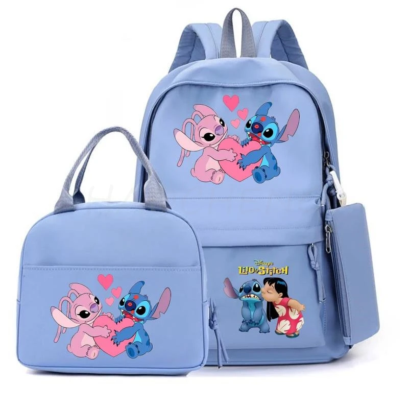 Backpack Sets Lilo And Stitch 3Pcs/set Kid Girl Child Schoolbag Backpack Schoolbag Cool Waterproof  Student School Bag Lunch Bag