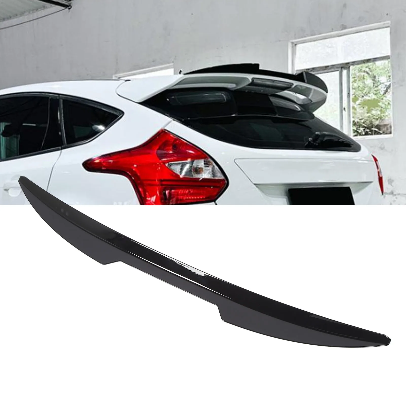 Rear Trunk Spoiler Wing Stylish Rugged Wear Resistant Rear Trunk Roof Lip Spoiler For Focus MK3 ST Trunk Spoiler Roof Lip Kit