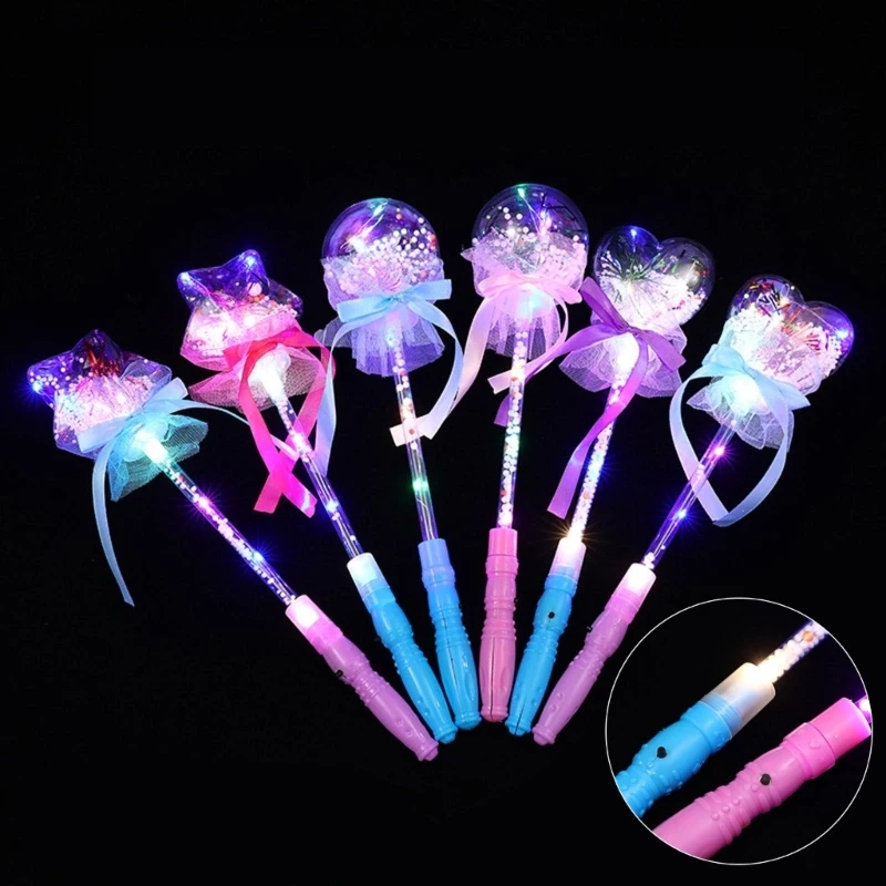 Light Up  Wand Luminous Toy LED Flashing Wand Set 10pcs for Children Colorful Princess Wand Kids Pretend Play Toy