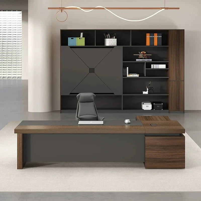 custom.Top-notch Quality L Shape Melamine Executive Office Desks Best Selling Wooden CEO Big Table Office Desk