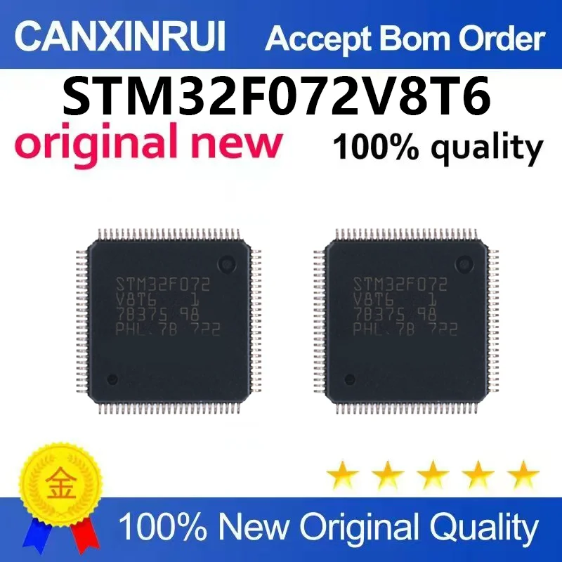 （5pcs-100pcs）Original STM32F072V8T6 LQFP-100 ARM Cortex-M0 32-bit microcontroller MCU