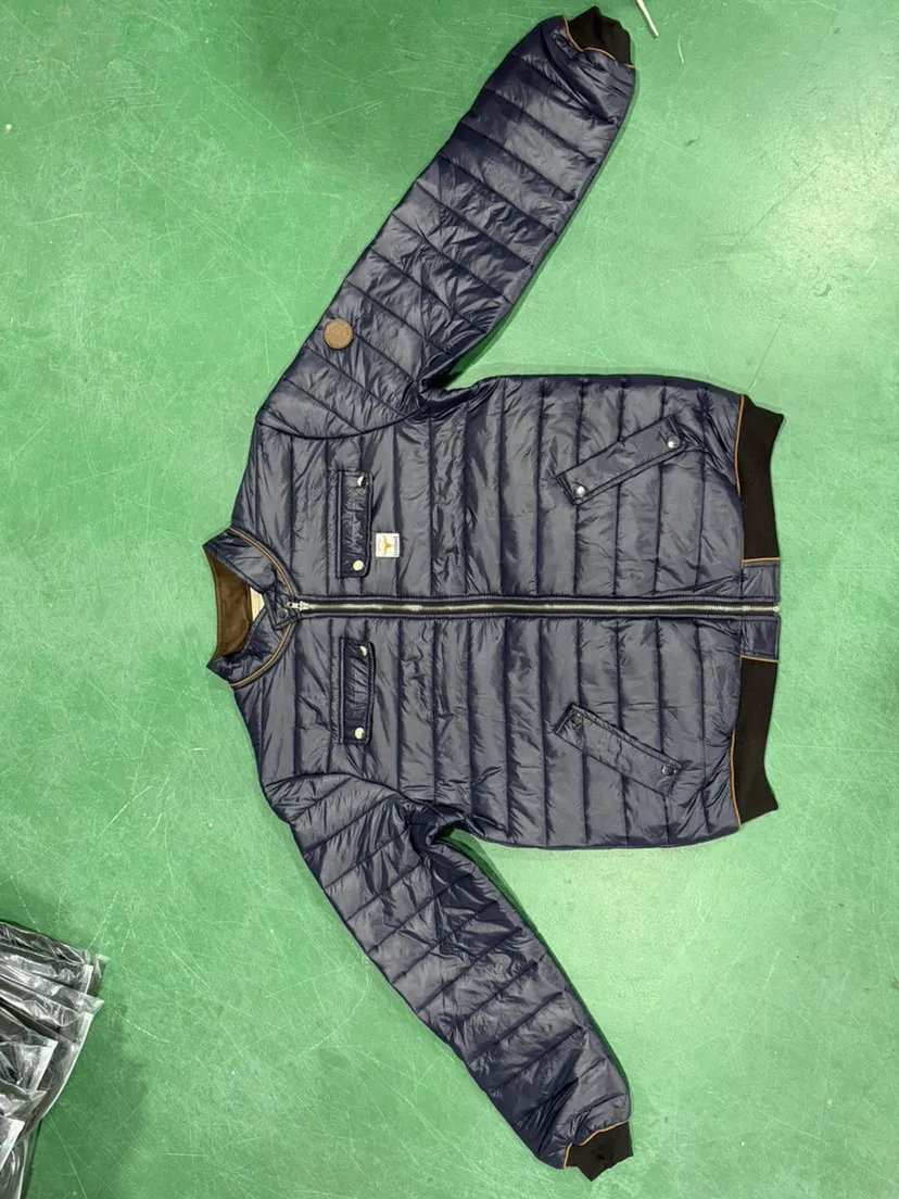 Winter Men Vintage Quilted Patchwork Warm Zipper Outdoor Jackets Puffer Jacket Luxury High Quality Parka Cotton-Padded Coat New