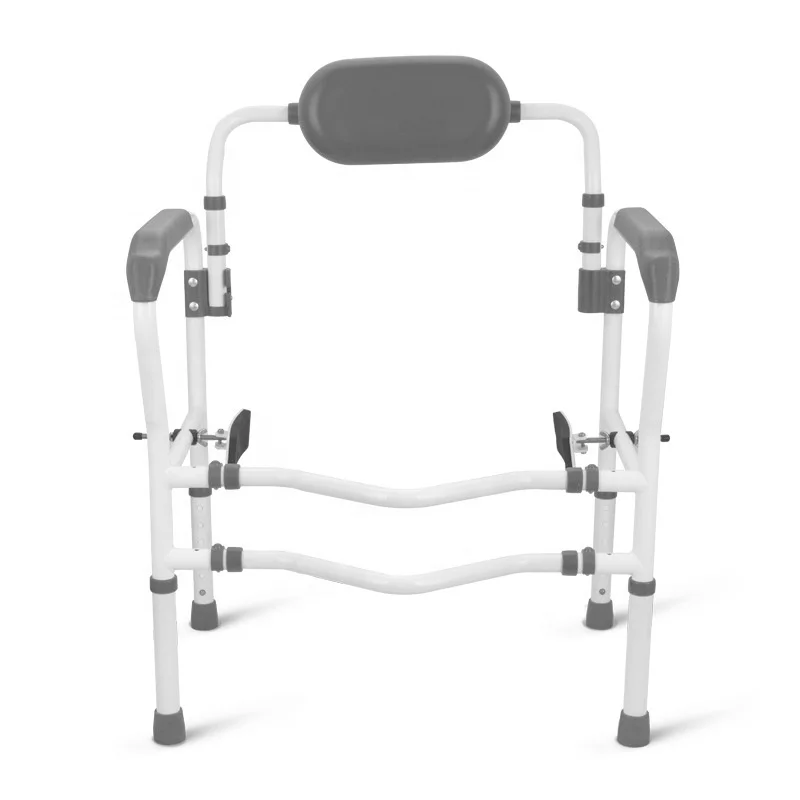 عالية القوة الكربون الصلب الأنابيب ارتفاع قابل للتعديل إطار أمان السكك الحديدية أداة خالية تركيب المرحاض مقبض إمساك درابزين لكبار السن