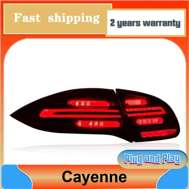 Car Styling for Porsche Cayenne Rear Lights 2011-2014 Cayenne Taillights Rear DRL Fog Brake Reversing Turn Signal