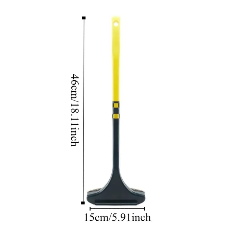 2 in 1 Window Mesh Screen Brush Dual-Sided Cleaning Blade Long Handle Window Mop Squeegee Wiper for Home Cleaning