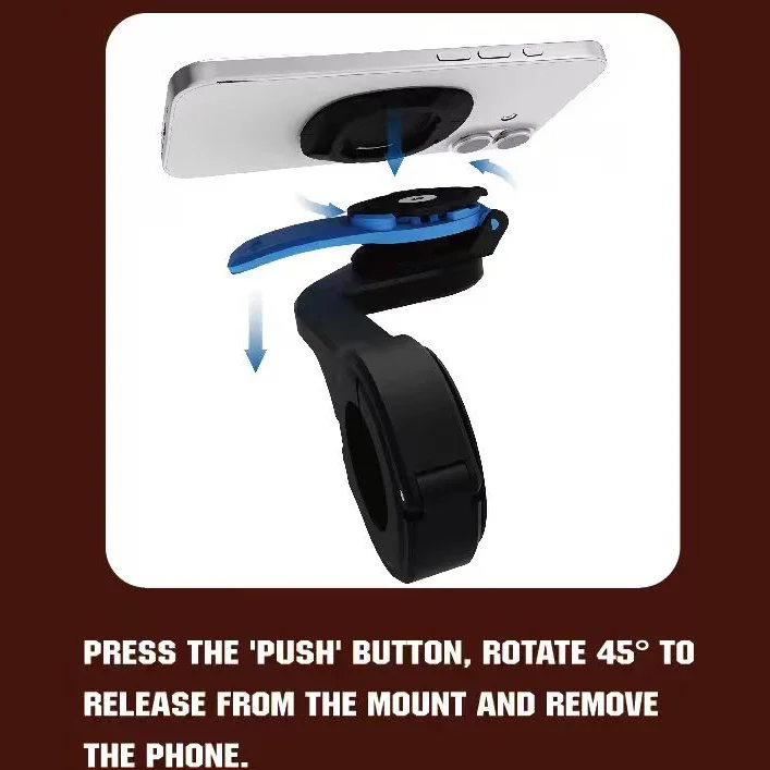 

Держатель для телефона на мотоцикле, 360° ° Регулируемый сверхмощный вибропоглощающий противоударный для навигации по езде на велосипеде