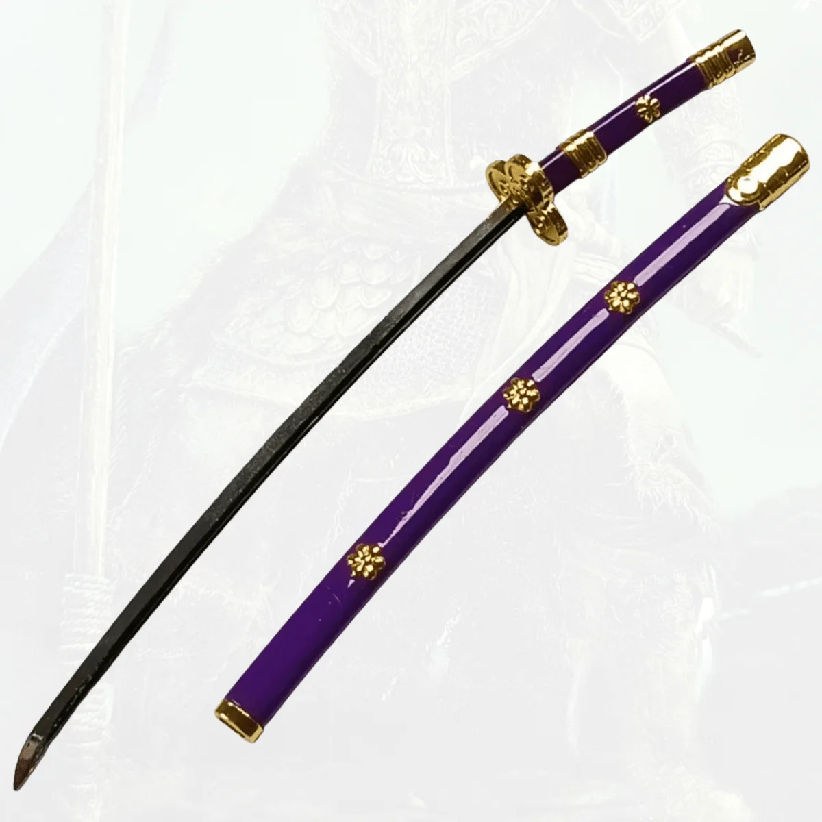 Épée Katana en métal Roronoa Zoro, 9.8 pouces, sabre Katana japonais, sabre de samouraï Original, couteau Ninja, accessoires de Cosplay, jouet accessoire