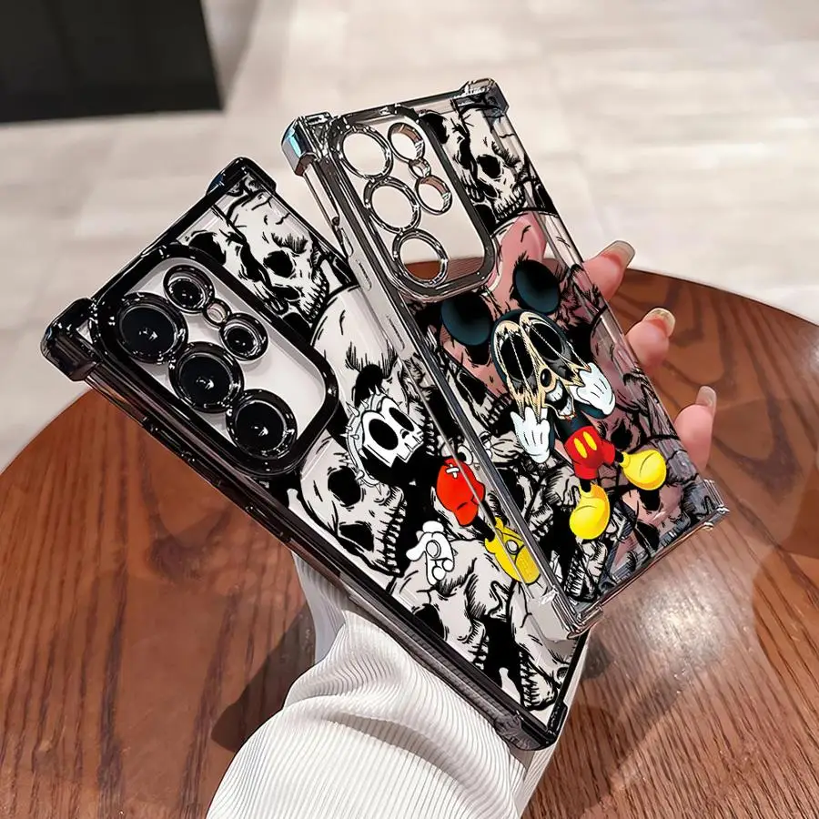 

Skeleton Disney Mickey Minnie Phone Case for Samsung Galaxy s24ultra S25 Plus S23 S25 Ultra s24fe S24 S22 Ultra S21FE S20 FE