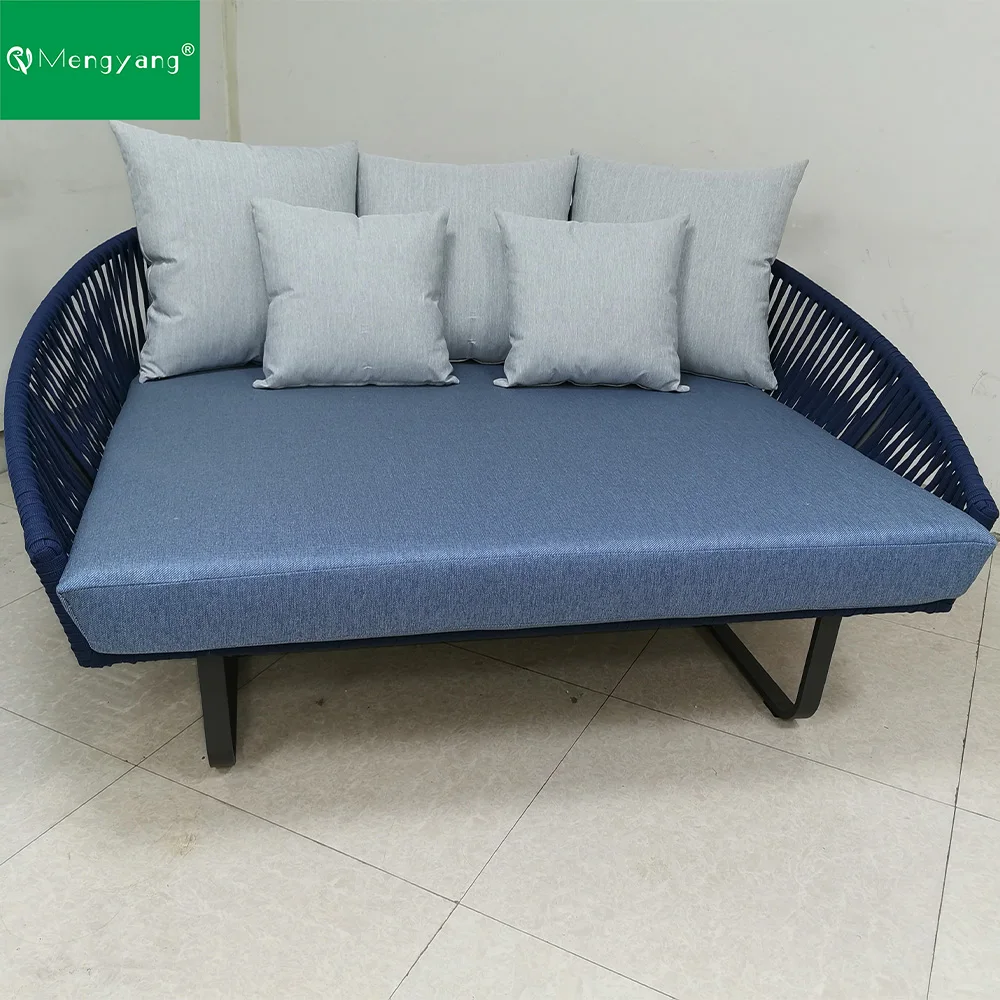 Outdoor Hotel Sofa Sun r Bed Quick-Drying Waterproof Fabric Round Bed Aluminum r Daybed