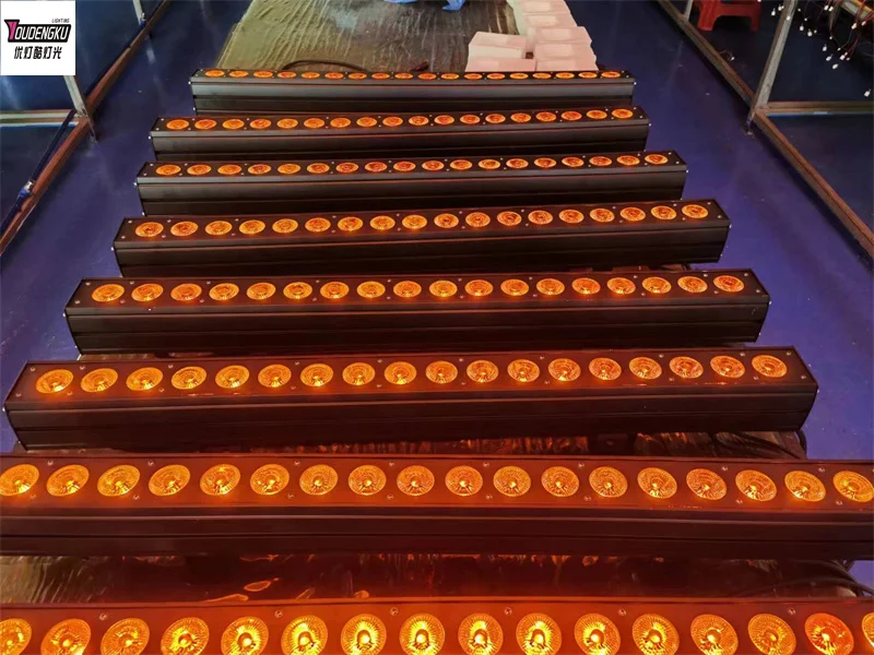 6 pieces individual control 18x18w RGBWA UV 6 in1 dmx LED Wall Washer Linear lighting